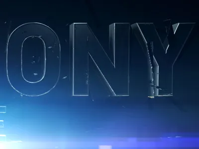 Movie Title Treatment 3d blue debris glass glow metal shatter typography