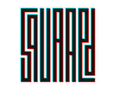 squared - anaglyph 3d 8bit aldrich tan aldricht anaglyph bounding box eyesore logo maze random shape square