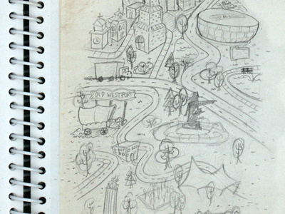 Marathon Sketch concepting design doodle graphic illustration kansas city marathon sketch sketchbook