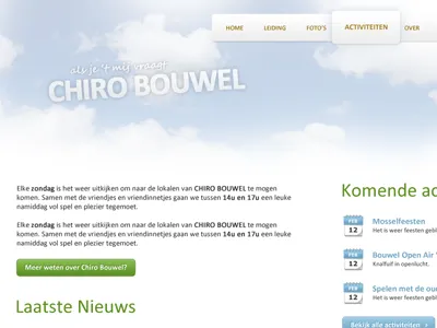 Chiro Bouwel bouwel chiro clouds drupal7 timwuyts website