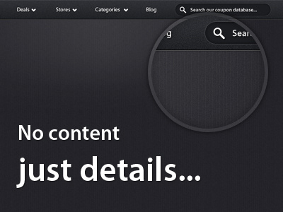 Spending time on the details... dark design detail menu web website