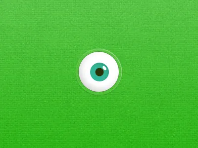 Something's coming. eye green monster