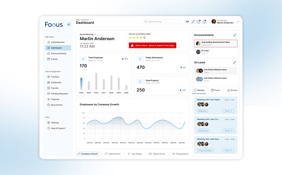 HR Management Dashboard Design agency dashboard dashboard design design employee hr hr dashboard hr management human resouce job board landing page payroll saas ui ux