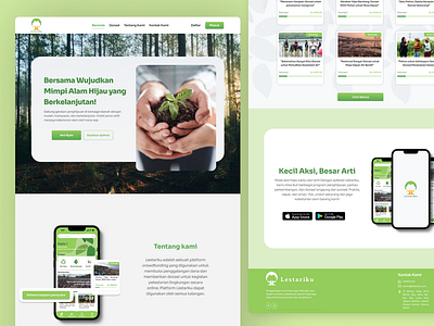 Lestariku - website design for environmental fundraising ui ux web design website