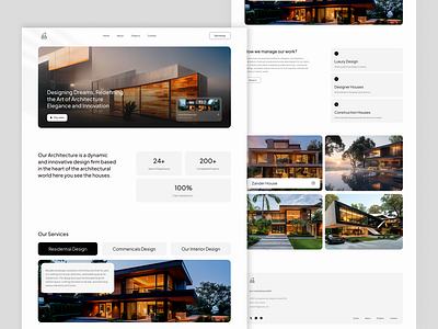 Architecture Landing Page Design architect architect landing page architecture building design house interior ui uiesign uiuxdesign ux webdesign