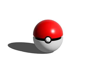 3D Pokeball in Adobe Illustrator 3d adobe illustrator design graphic design