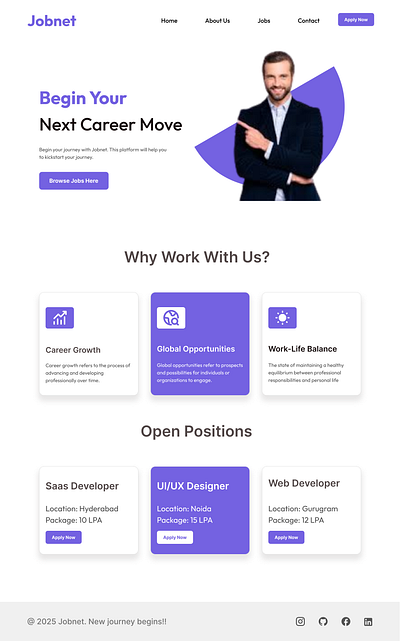 Daily UI Challenge Day 50 - Prompt: Job Listing or Hiring Page ui