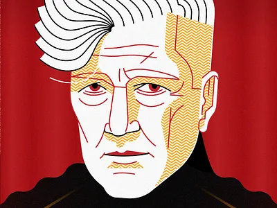 Thank you David art celebrity david lynch design digital art editorial editorial illustration flat graphic design hollywood illustration magazine illustration movies portrait retro texture vector