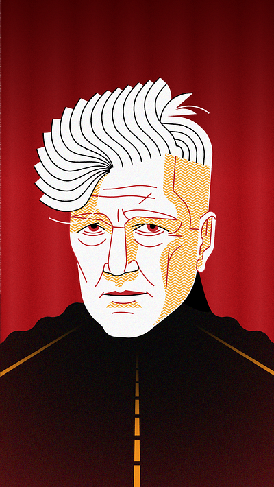 Thank you David art celebrity david lynch design digital art editorial editorial illustration flat graphic design hollywood illustration magazine illustration movies portrait retro texture vector