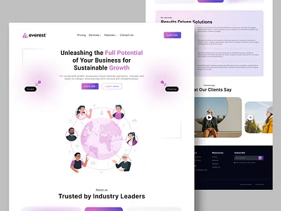 Everest - Business Growth Solutions Website Design branding design graphic design ui uiux design user experience user interface