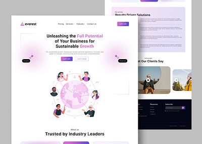 Everest - Business Growth Solutions Website Design branding design graphic design ui uiux design user experience user interface