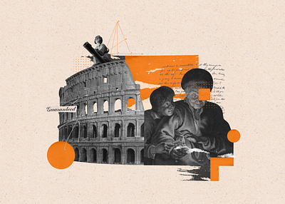 Collage 16 collage collageart design editorial editorial design old photoshop poster roma rome vintage