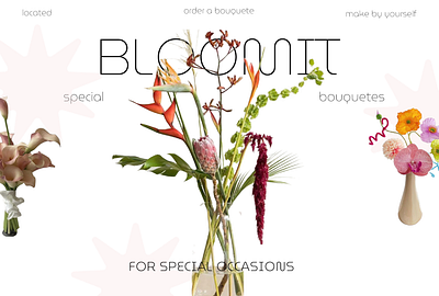 FLORAL SHOP animation bouquete cute design floral shop flowers pink ui