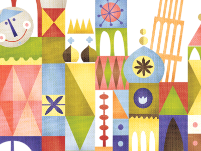 it's a small world disney illustration small world