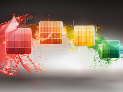 Color splash chips color paint rainbow