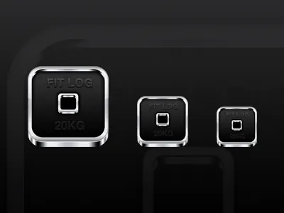 Fitlog Icon app exercises fit gym icon ios iphone log red routines tracker workout