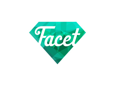 Facet Logo cut diamond facet gem logo