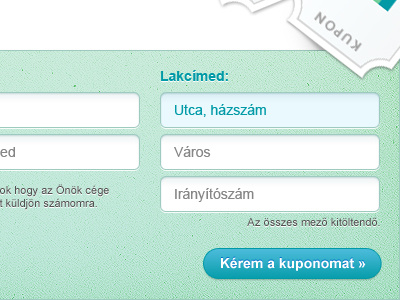 Order Form form green gui web