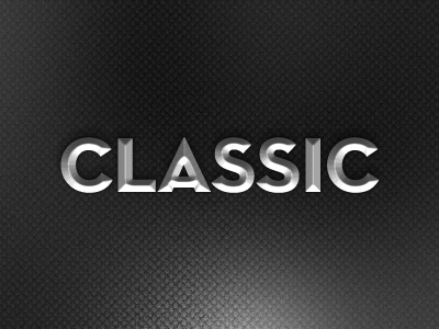 Classic black chrome classic display grey light neutra retro shadows silver title typography