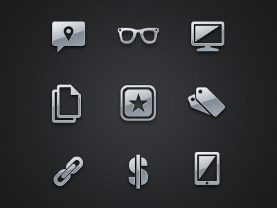 Few glyphs black icons shine silver tabbar