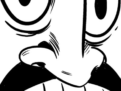 Okra Man drawing illustration ink mascot
