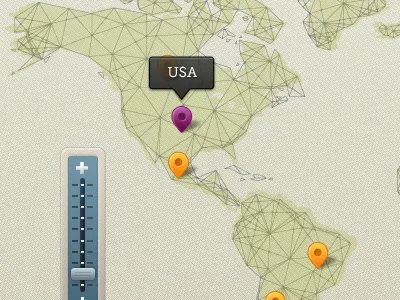 Map Location + Zoom slider map map ui pointer tag ui zoom