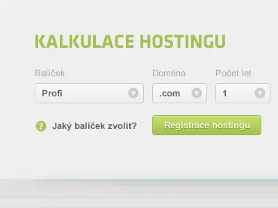 Hosting Calculation button design forms hosting input select ui web