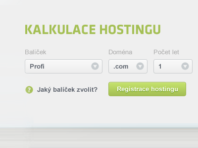 Hosting Calculation button design forms hosting input select ui web