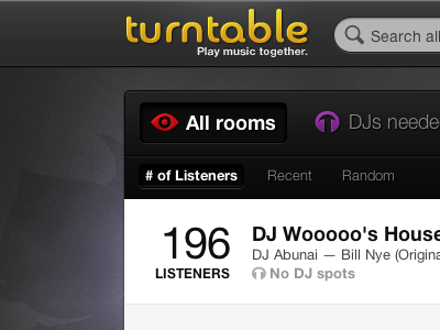 turntable.fm lobby interface user