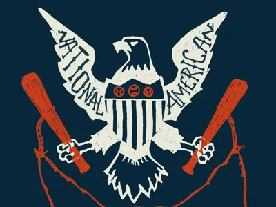 National Pastime american baseball eagle hand national shield type usa