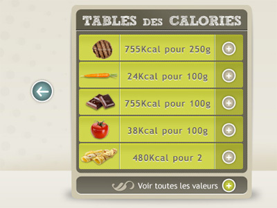 Master Cook - Application add selector slider