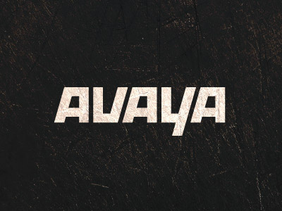 Avaya design lettering logo typography unused