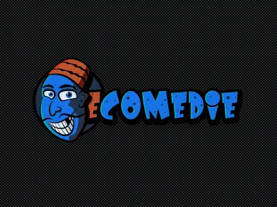 Ecomedie logo comedy decean ecomedie fun illustration logo nelutu romania