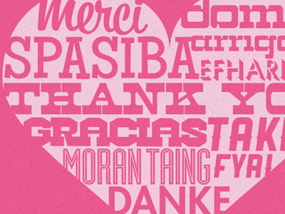 W Thanks design poster type