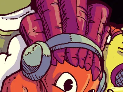 Stimulated soul Woodnote track cover illustration monster pixelkaiju