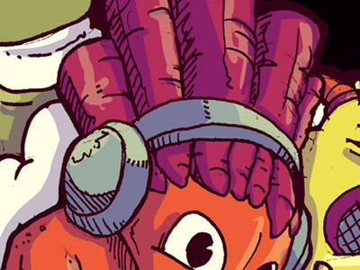 Stimulated soul Woodnote track cover illustration monster pixelkaiju