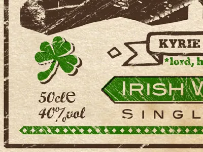 irish whiskey clover irish label whiskey