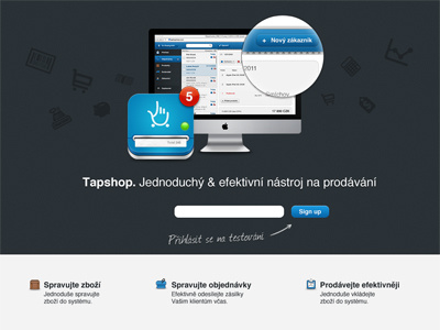 Landing page tapshop cms ecommerce popup tapshop ui