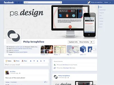 Facebook Timeline blue developer f8 facebook fb psdesign timeline