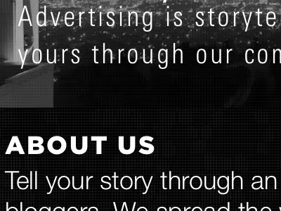 Advertising Is... black dark gotham keynote keynote kung fu linotype univers mockup