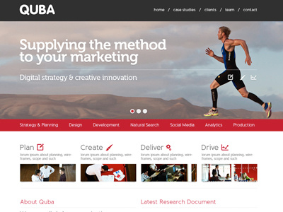 Quba Concept banner portfolio website