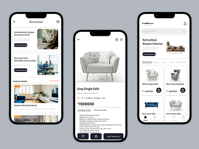 Habus - Mobile Furniture Online Store app design ecommerce mobile app mobile ui ui uiux