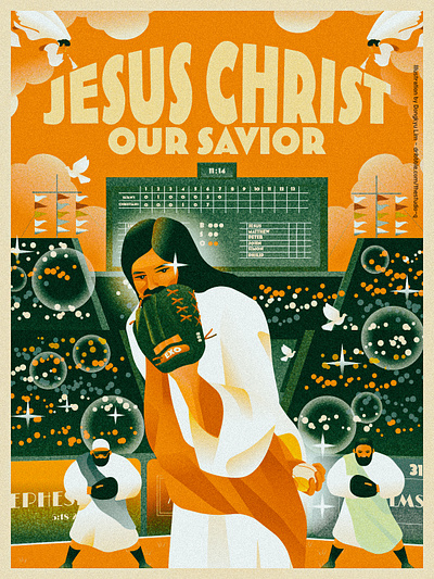 Jesus is our savior baseball bible christianity illustration jesus joyful bible savior