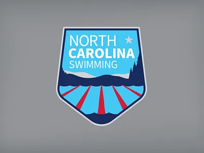 North Carolina Swimming Primary athletics branding club sports design identity illustration logo north carolina olympics sports swimming team sports water youth sports