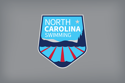 North Carolina Swimming Primary athletics branding club sports design identity illustration logo north carolina olympics sports swimming team sports water youth sports