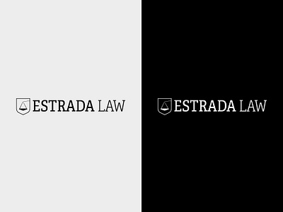 Estrada Law logo branding design graphic design lawfirm lawyer logo