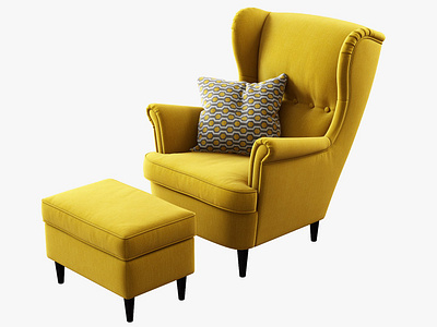 Wing Chair 3d 3d artist 3d illustration blender chair design ikea illustration wing