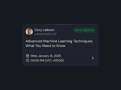 Dark Mode Master Class Card card dark mode design gradient learning master class ui ux