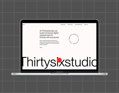 Thirtysixstudio Inspired Development advance animation advance coding advance state management animation branding css cursor animation design development gsap html javascript landing page nextjs reactjs ui ux web design web development white theme website