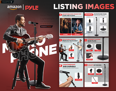 Pyle Microphone Stand Listing Images | Amazon Listing Design amazon infographics amazondesign amazonimages amazonlisting creative amazon listings creative listing design creative listing graphics creativedesign e commerce product infographics ecommercedesign ecommercegraphics graphicdesign high quality listing graphics listingimages microphonestand product infographics design product listing design productdesign productshowcase pylemicrophone